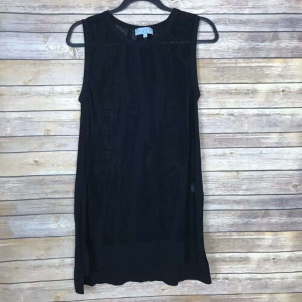 Joan Vass L Loose Knit Tunic Sweater Vest B78